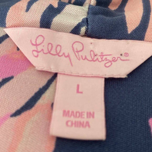 Lilly Pulitzer Felizia Silk Wrap Dress L - Picture 10 of 11